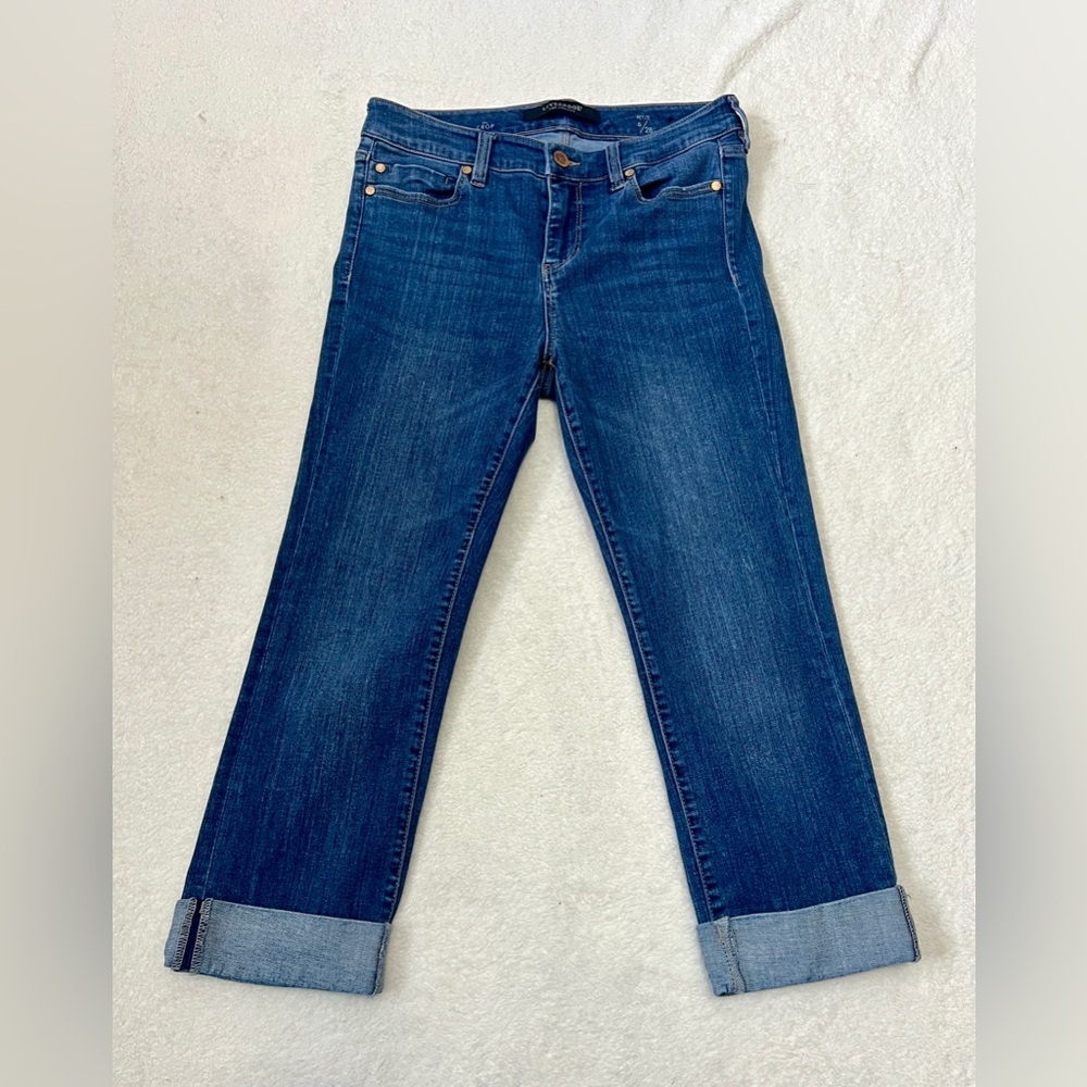 Liverpool 'The Crop' Medium Wash Cuffed Jeans - Size 28/6P - Picture 2 of 13